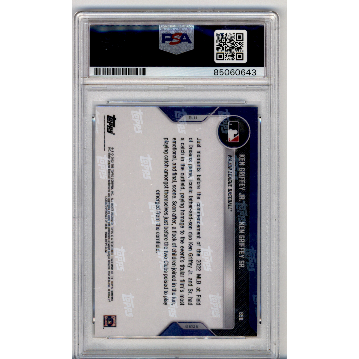 2022 Topps Now Ken Griffey Jr. Ken Griffey Sr. PSA A