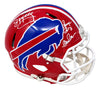 Jim Kelly Thomas Reed Signed Bills Full Size T/B Authentic Speed Helmet JSA QR