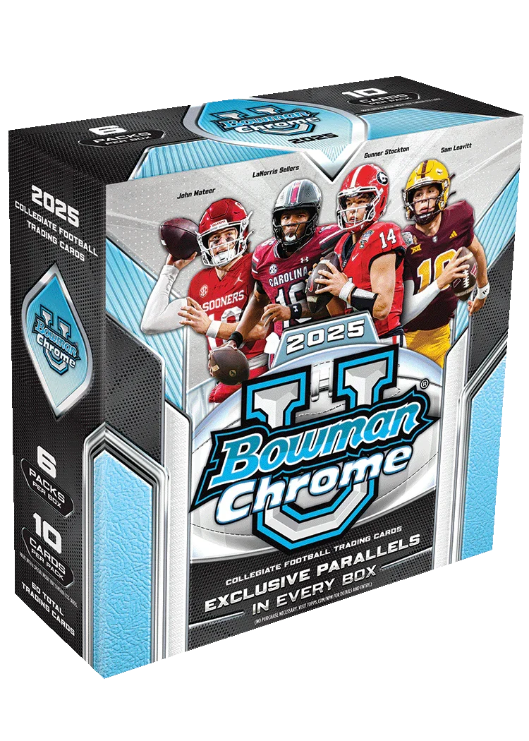 2025 Bowman Chrome University Football Mega 20 Box Case