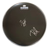 Joe Elliott Phil Collen Def Leppard Signed 15" Black Evans Drum Head JSA ITP
