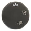 Joe Elliott Phil Collen Def Leppard Signed 15" Black Evans Drum Head JSA Holo