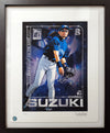 Ichiro Suzuki Signed Framed 2020 Topps Projects Fine Art Print Ichiro COA