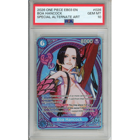 One Piece Graded: Boa Hancock Eb03-026 Special Alternate Art PSA 10