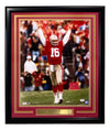 Joe Montana Signed Framed 16x20 San Francisco 49ers Arms Raised Photo PSA/DNA