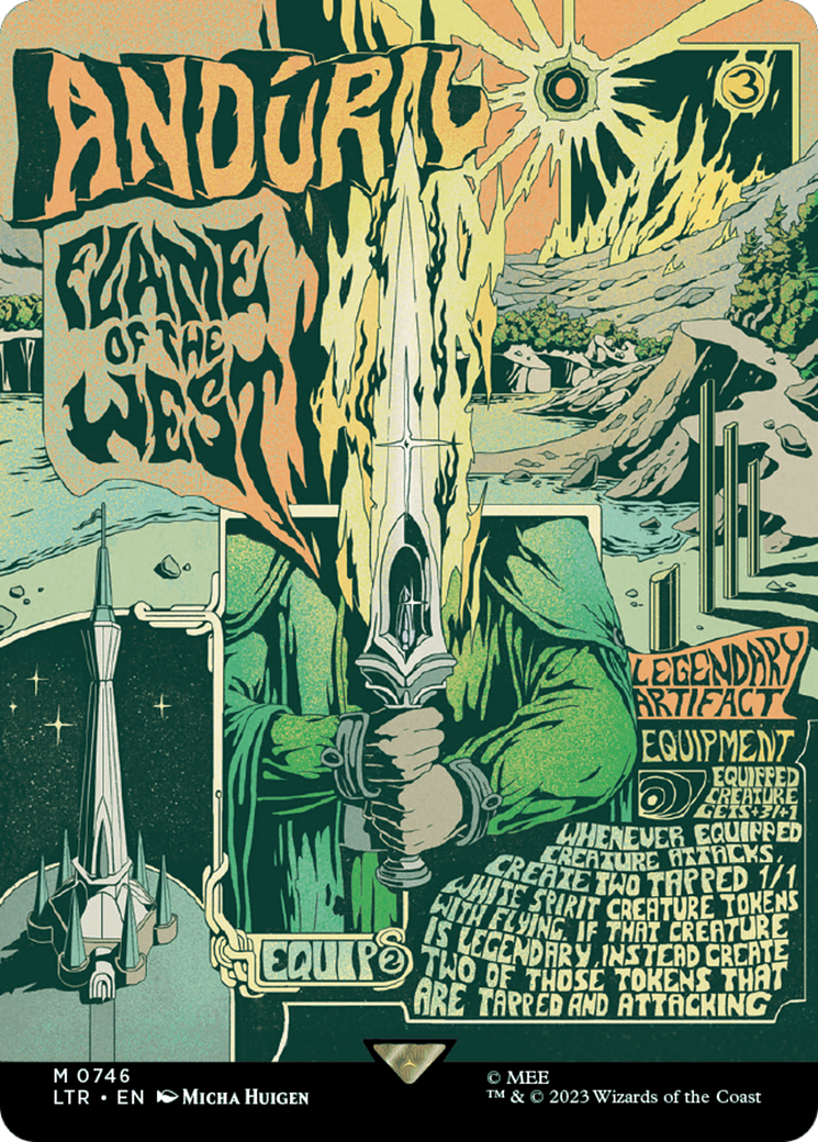 Anduril, Flame Of The West (Borderless Poster) - Universes Beyond: The Lord Of The Rings: Tales Of Middle-Earth (Ltr)