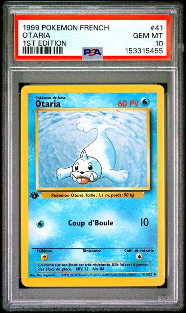 PSA 10 Otaria 1St Edition French