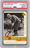 Jack Nicklaus Signed 2001 Upper Deck Golf #110 Trading Card PSA/DNA Auto 8