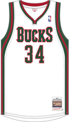 Mitchell & Ness Giannis Antetokounmpo Milwaukee Bucks 2013 White Home Jersey