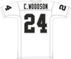 Mitchell & Ness Charles Woodson Oakland Raiders 2002 White Super Bowl Jersey