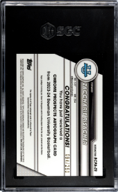 2023-24 Bowman University Chrome Basketball - Zaccharie Risacher #Bcpa - Zr - Prospect Refractor Autograph 94/250 - Sgc 9.5 Auto 10