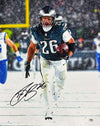 Saquon Barkley Signed 16x20 Eagles Snow Game vs Rams Photo PSA/DNA ITP