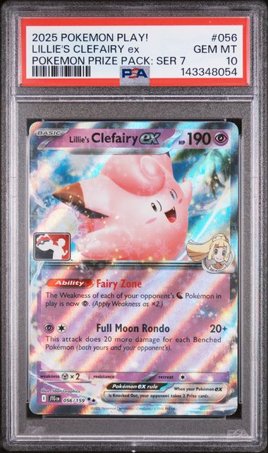 PSA 10 Lillie's Clefairy Ex 2025 Pokemon Play! Series 7