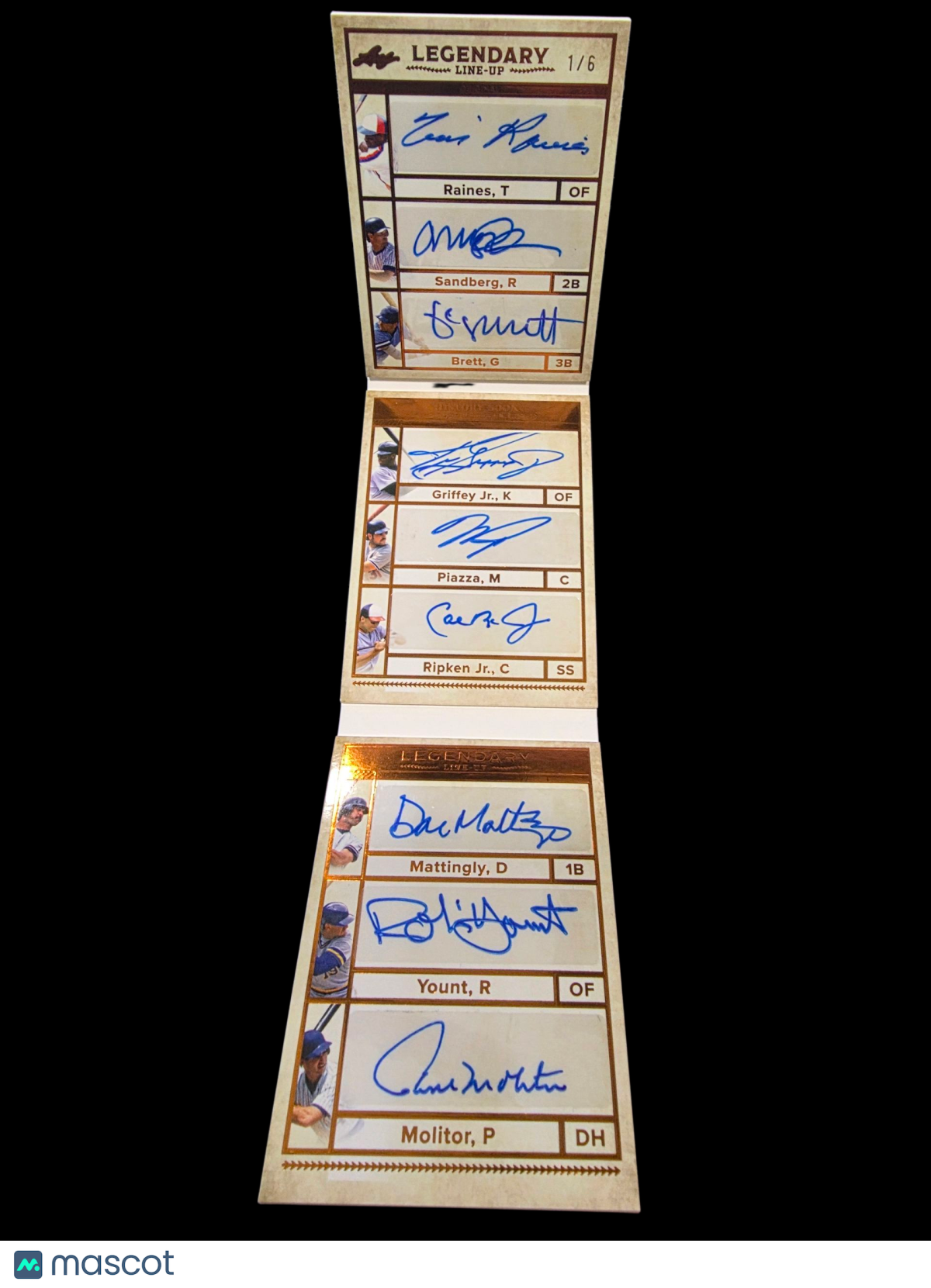 2017 Legendary 8 Multi-Auto Cal Ripken Jr. ,Piazza, Sandberg,Griffey