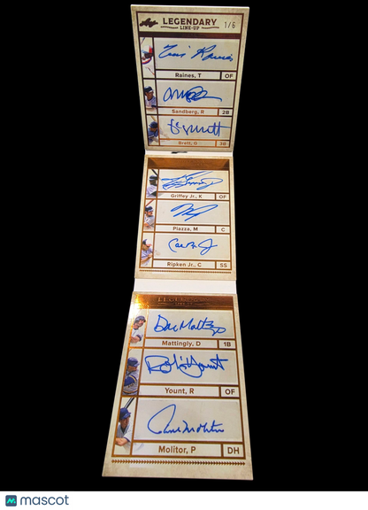 2017 Legendary 8 Multi-Auto Cal Ripken Jr. ,Piazza, Sandberg,Griffey