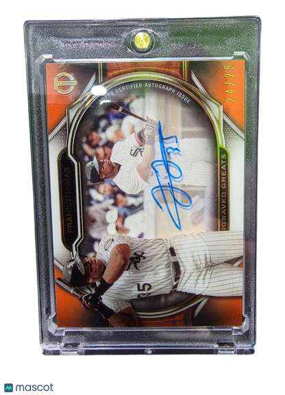 2021 Topps Tribute Engraved Greats Autographs Frank Thomas #Ega-Ft Orange 24/25