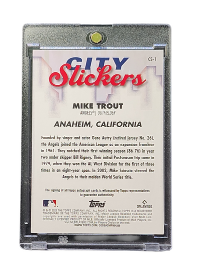 2023 Topps Big League City Slickers Mike Trout #Cs-1 11/25