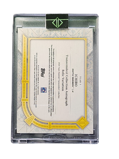 2024 Topps Transcendent Ichiro Suzuki Relic Patch Game Used Patch Auto