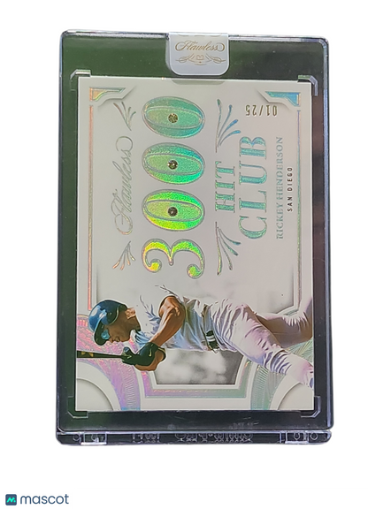 2025 Panini Flawless 3000 Hit Club Rickey Henderson 01/25