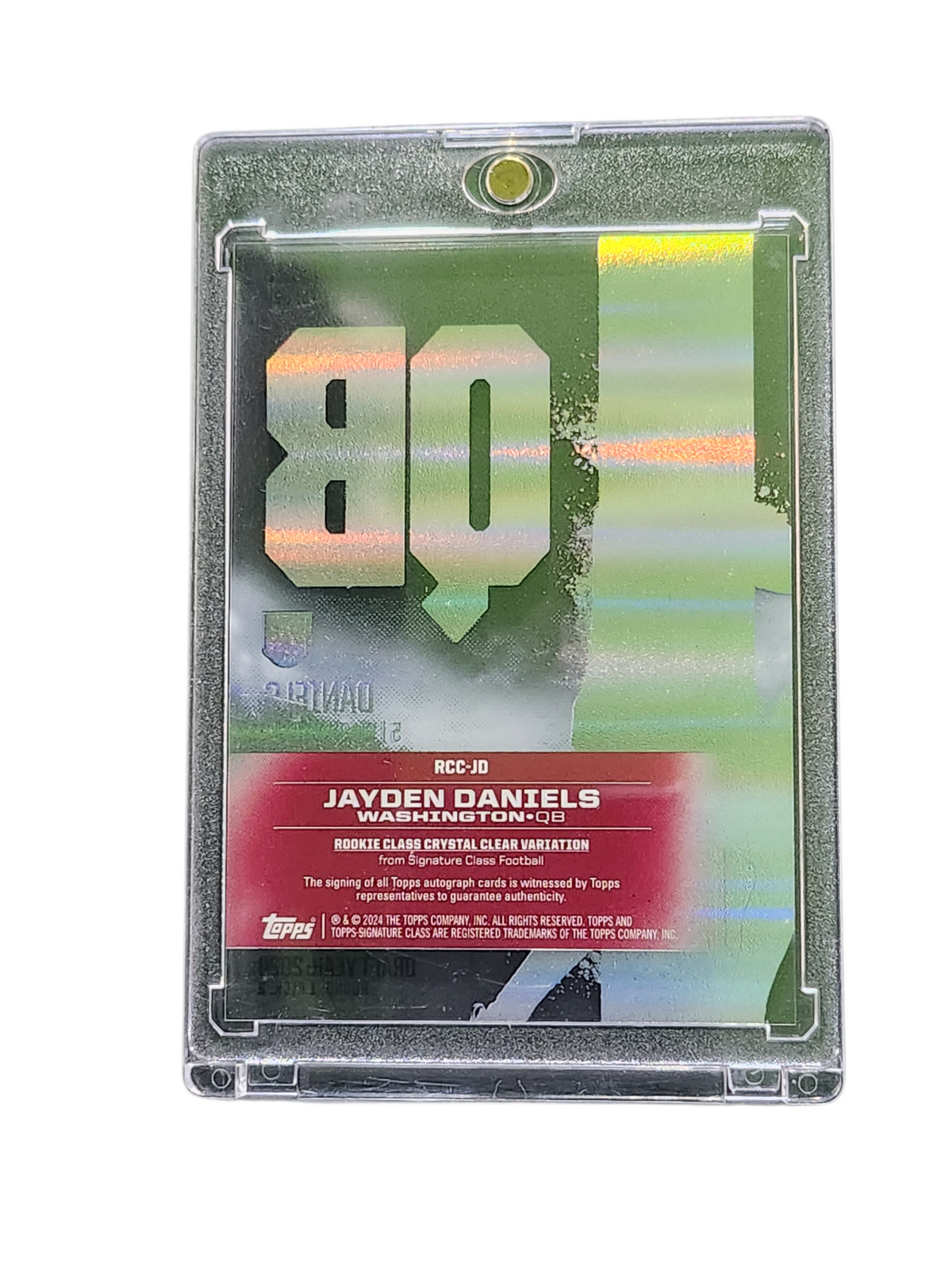 2024 Topps Signature Jayden Daniels #Rcc-Jd Rookie Crystal Clear Variation Rc