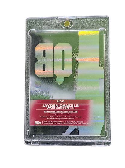 2024 Topps Signature Jayden Daniels #Rcc-Jd Rookie Crystal Clear Variation Rc