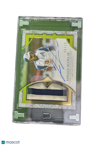 2024 Topps Transcendent Ronald Acuña Jr. #Tcpa-Ra/15 Game-Used Patch Auto Card