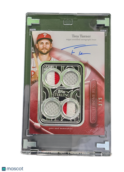 2024 Topps Sterling Trea Turner #Swar-Tt Gameused /5 Sterling Auto Relic Card
