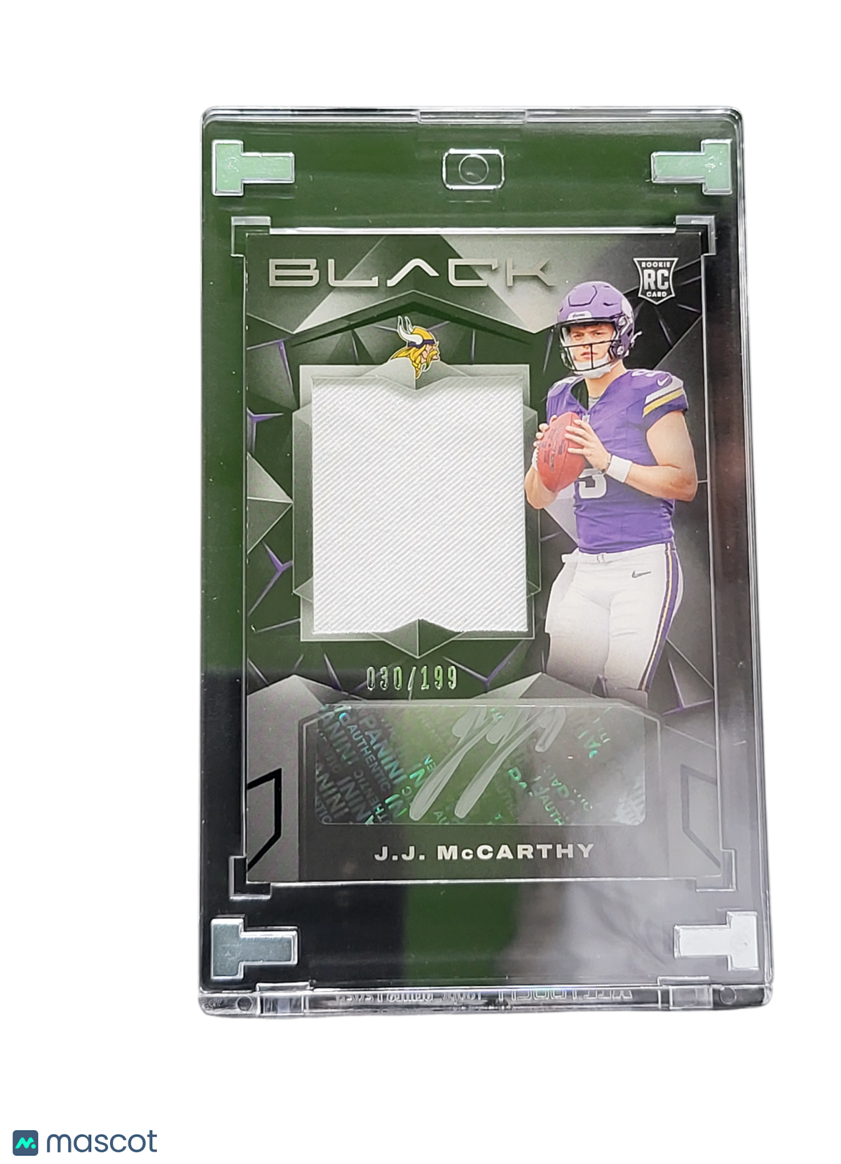 2024 Panini Black J.J. Mccarthy #202 Rc 030/199 Memorabilia