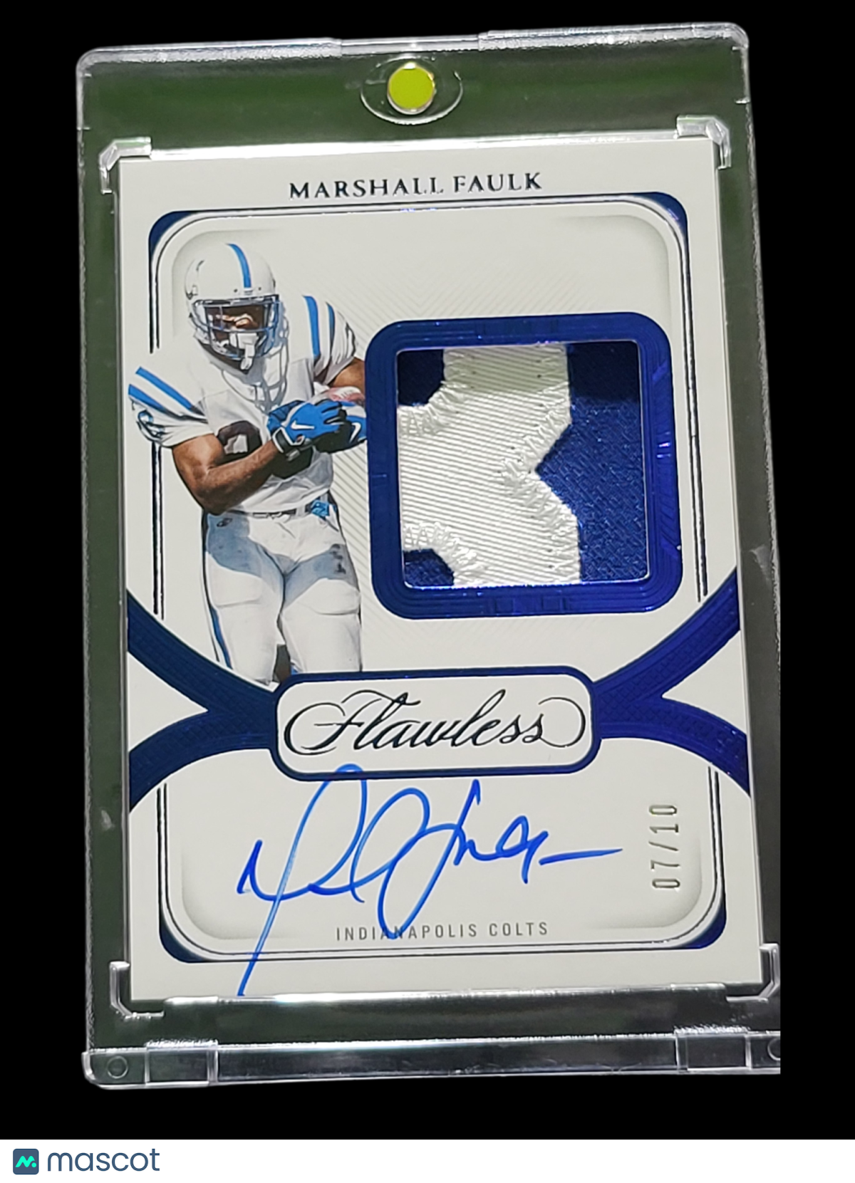 2025 Panini Flawless Marshall Faulk #Dpa-Mfk 07/10 Patch Memorabilia