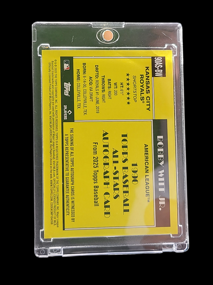 2025 Topps 1990 Topps Baseball All-Stars Auto Bobby Witt Jr. #90As-Bw Orange