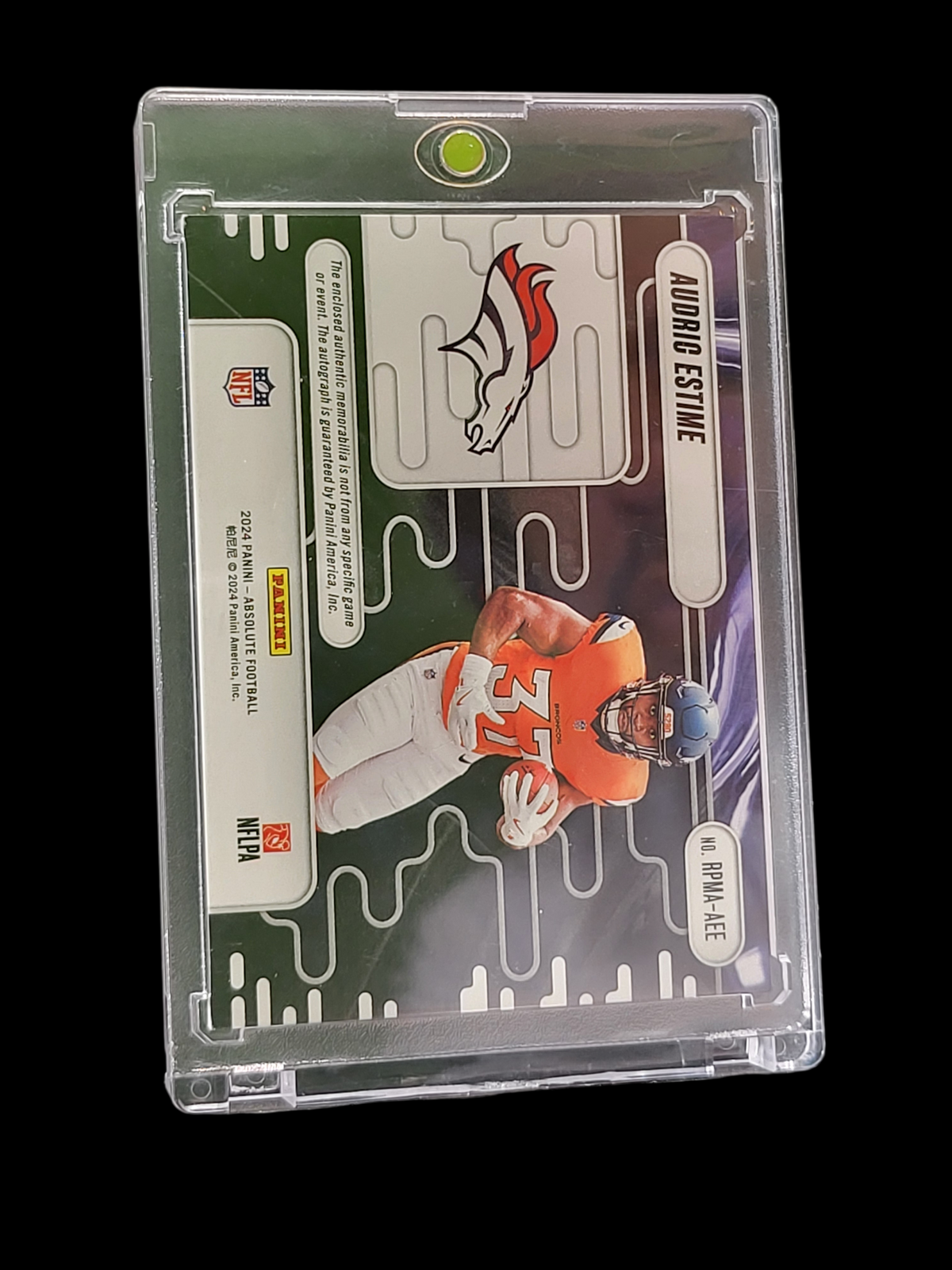 2024 Panini Material Auto Audric Estime #Rpma-Aee Rc NFL Shield Patch Rc