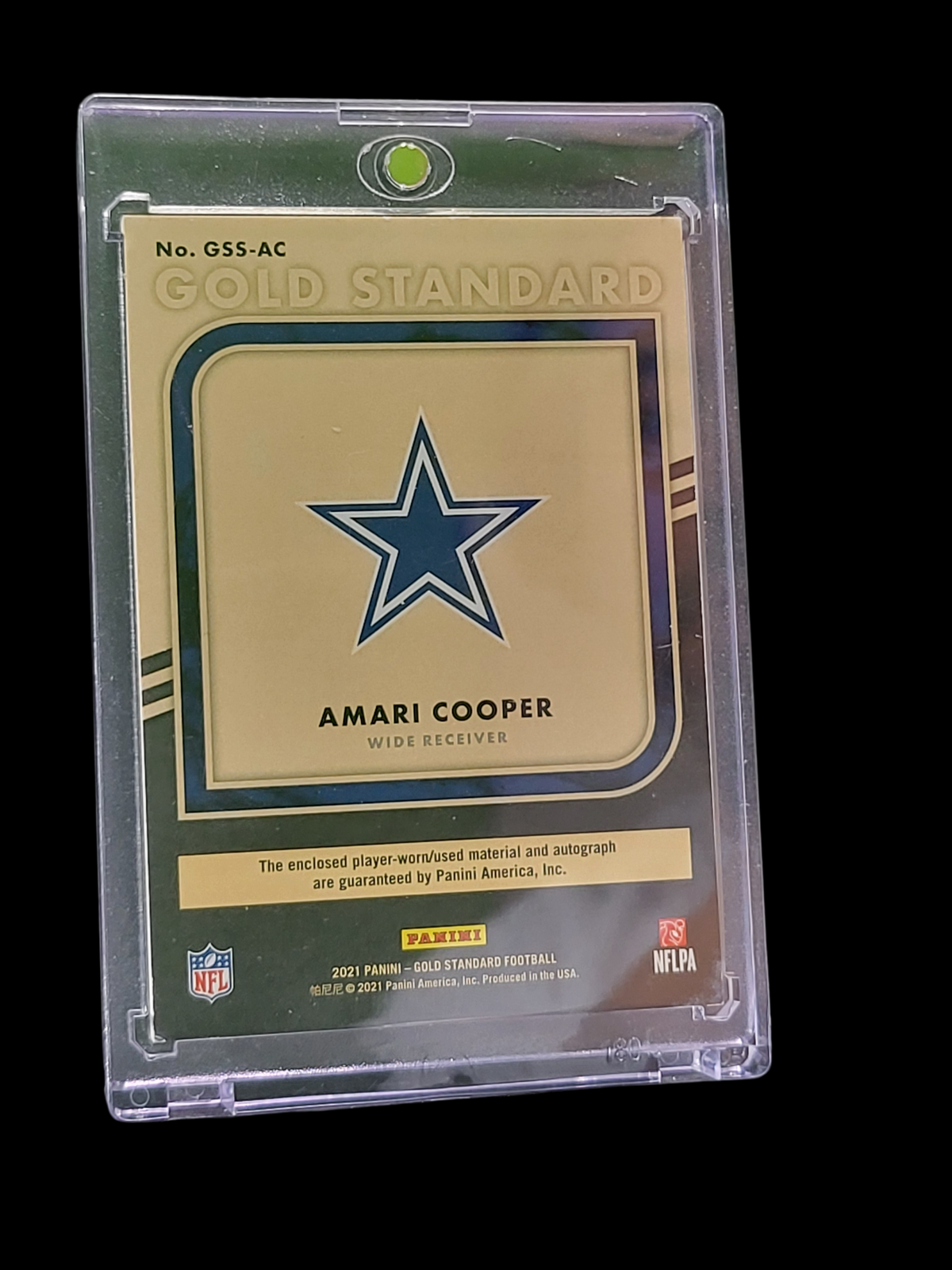 2021 Panini Gold Shield Amari Cooper #Gss-Ac 1/1 NFL Shield Patch
