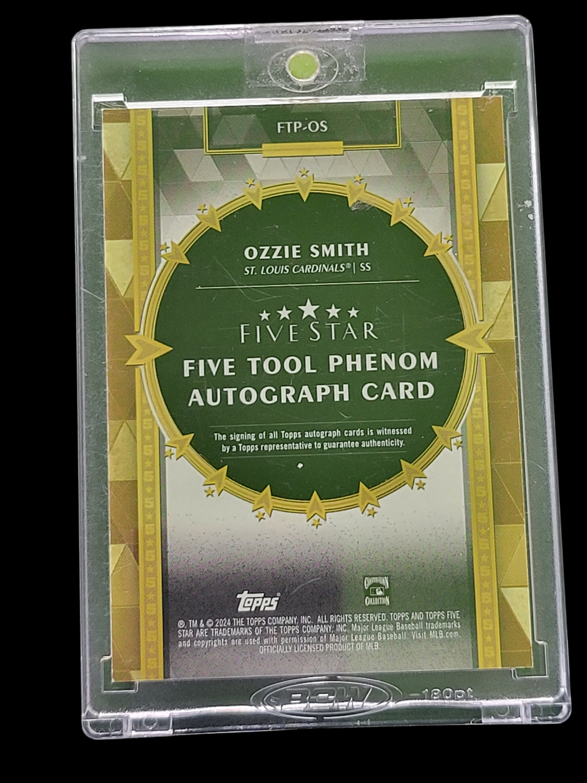 2024 Topps Five Star Five Tool Phenom Ozzie Smith #Ftp-Os 11/25