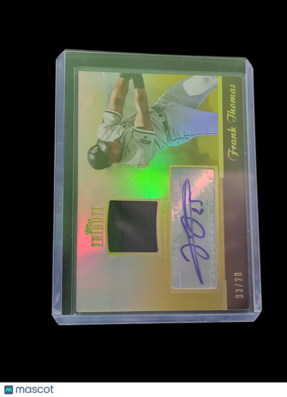 2011 Topps Tribute Frank Thomas #Tar-Ft 03/20 Autograph Relic Game-Used
