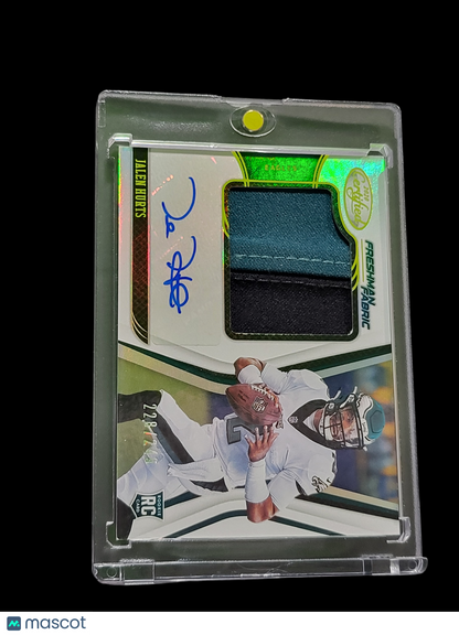 2020 Panini Certified Freshman Fabric Jalen Hurts #214 Patch Rc Memorabilia