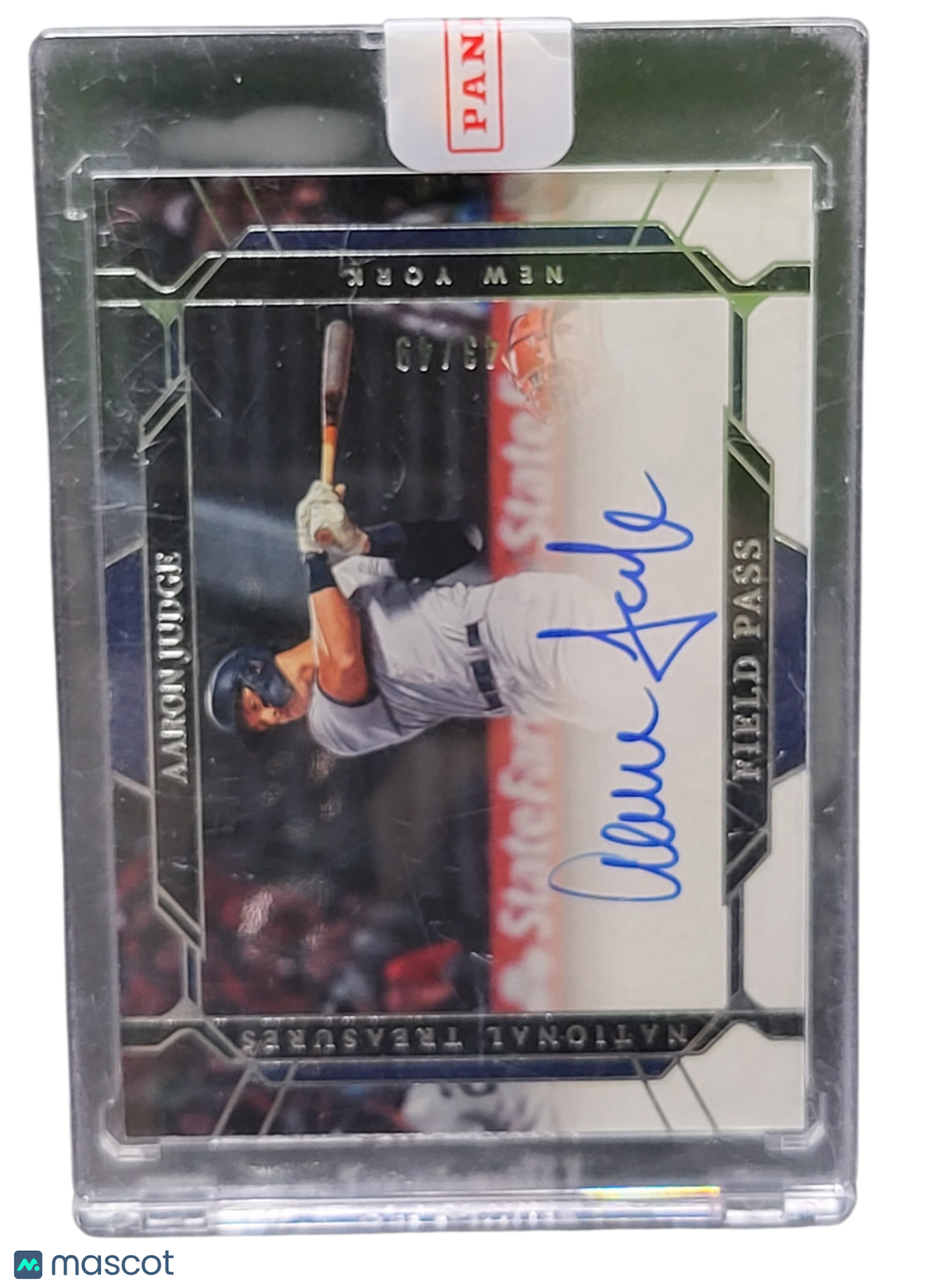 2022 Panini National Treasures Field Pass Aaron Judge #Fp-Aj
