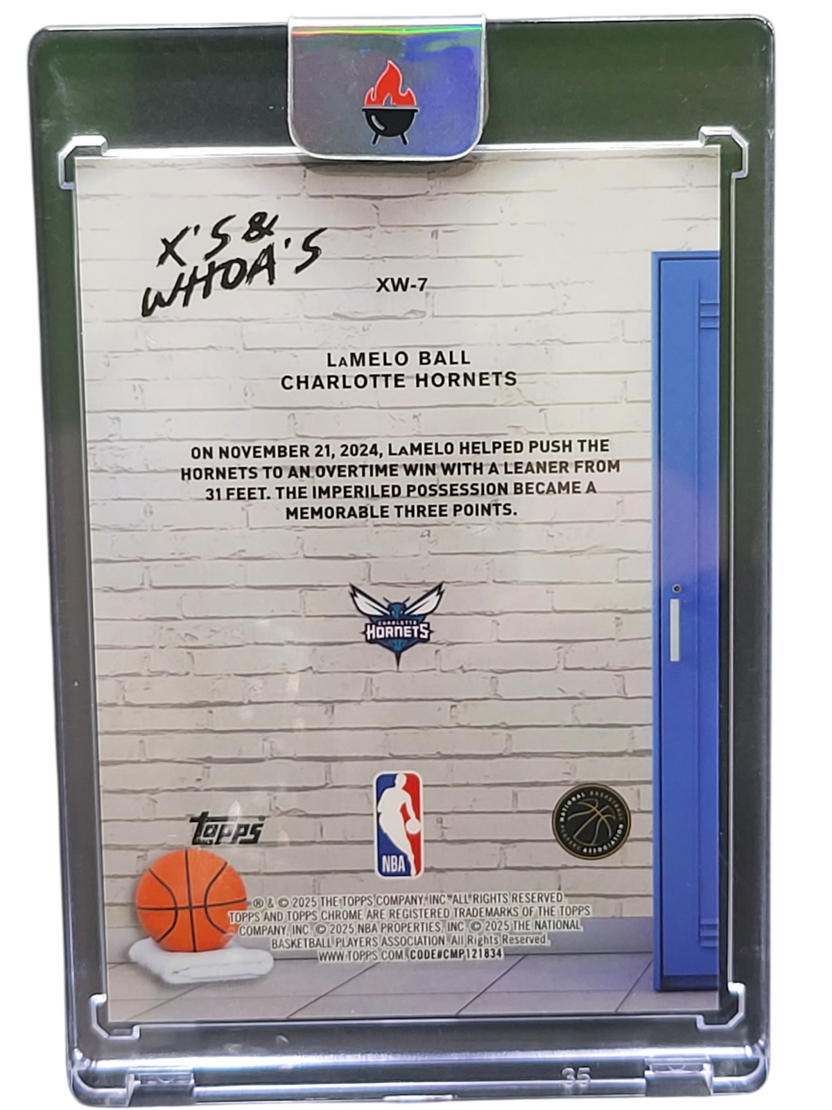 2025 Topps Chrome X's & Whoa's Lamelo Ball #Xw-7 Red Prizm