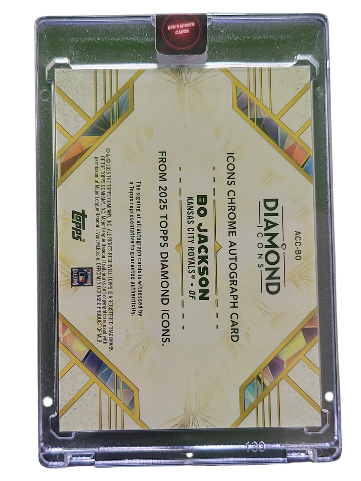2025 Topps Diamond Icons Bo Jackson #Acc-Bo Chrome 4 / 5