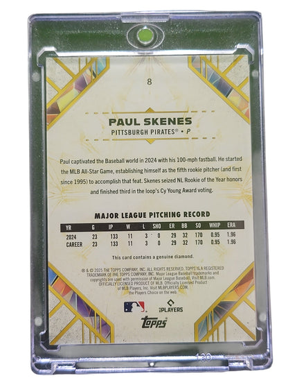 2025 Topps Gilded Collection Paul Skenes #8 08/10 Genuine Diamond