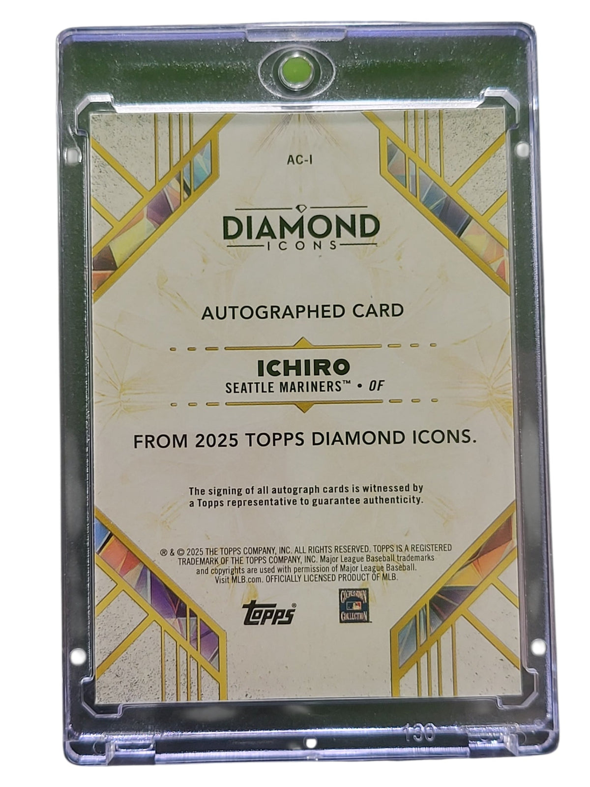 2025 Topps Diamond Icons Ichiro #Ac-I 18/25