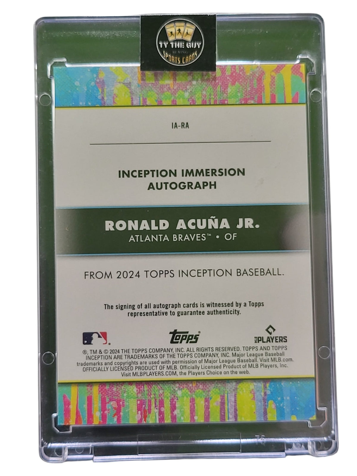 2024 Topps Inception Immersion Ronald Acuña Jr. #Ia-Ra 12/25