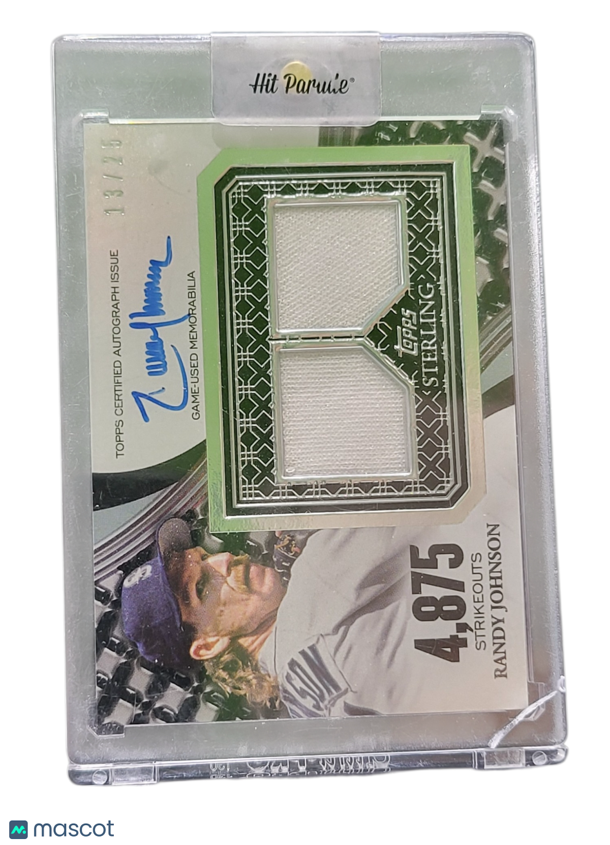 2023 Topps Sterling Randy Johnson #Star-Rj Sterling Strikes Auto Game-Used 13/25
