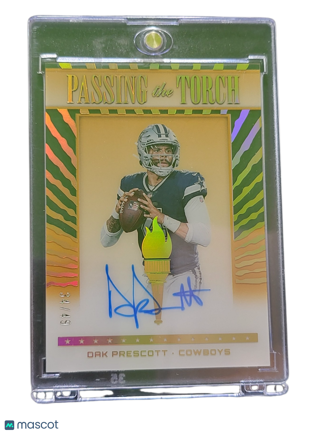 2022 Panini Clearly Donruss Passing The Torch Dak Prescott #Pt-Dp 34/49