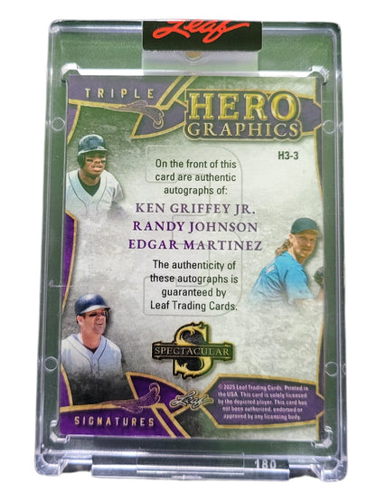 2025 Leaf Spectacular Hero Ken Griffey Jr. Johnson Edgar Martinez #H3-3 4/8