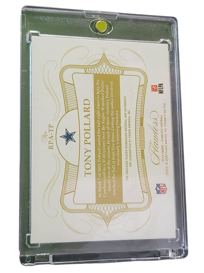 2020 Panini Flawless Tony Pollard #Rpa-Tp 07/25 Patch Memorabilia