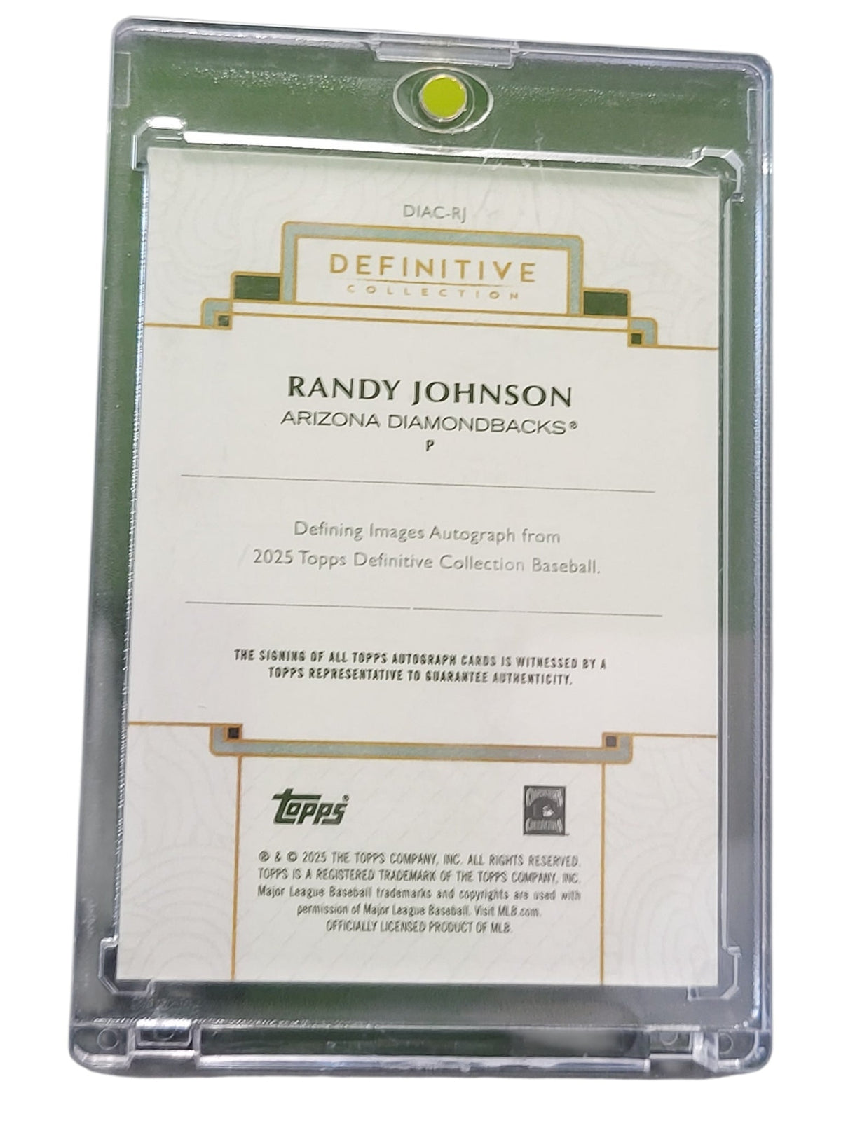 2025 Topps Definitive Collection Randy Johnson #Diac-Rj 14/25