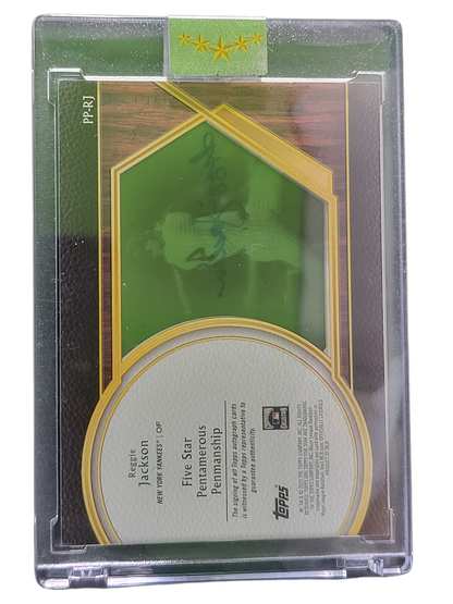 2025 Topps Five Star Pentamerous Penmanship Reggie Jackson #Pp-Rj Green 10/10