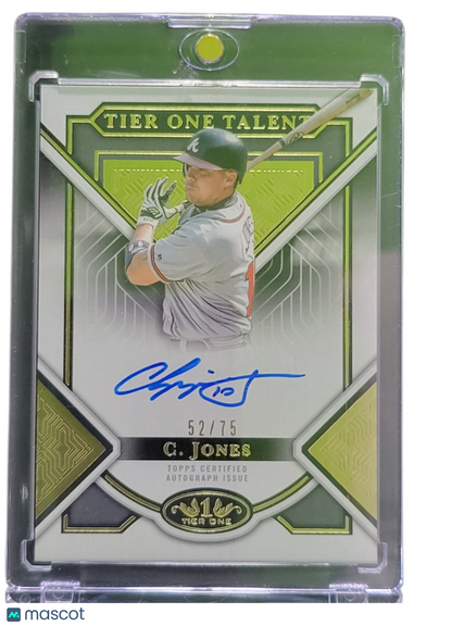 2023 Topps Tier One Tier One Talent Chipper Jones #T1ta-Cj Autograph 52/75