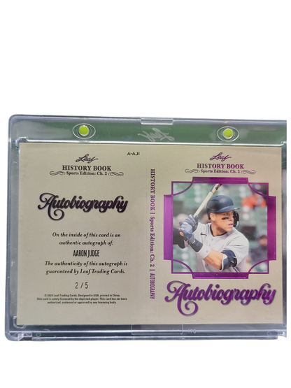 2025 Leaf History Book Sports Edition Ch. 2 Aaron Judge #A-Aj1 2 / 5