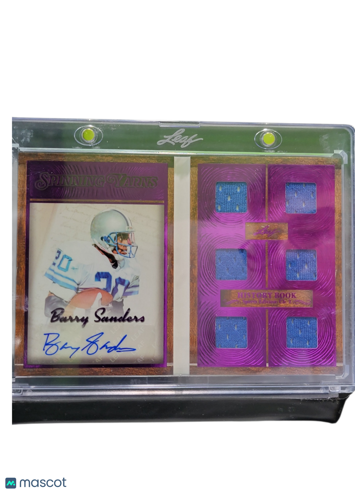 2025 Leaf Barry Sanders #Sy-Bs1 Purple /10 6-Swatch Jersey Patch Game-Used