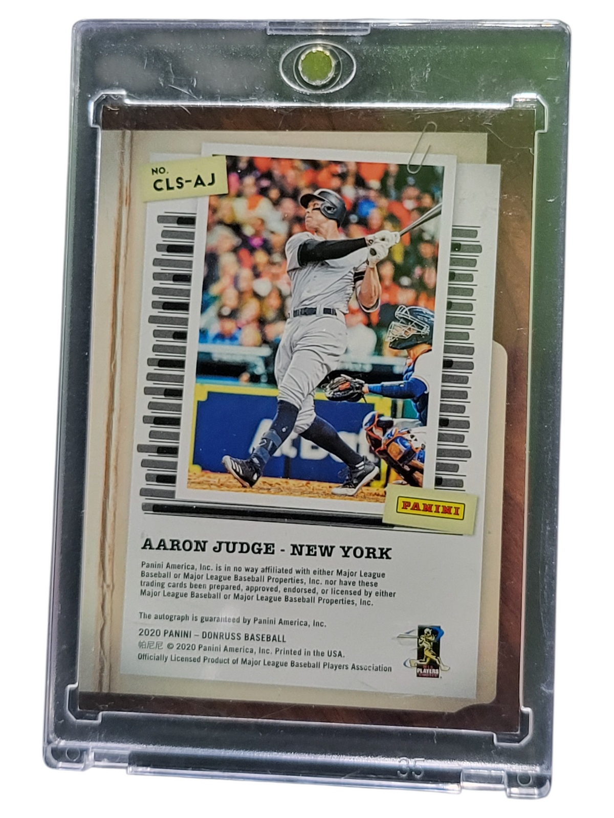 2020 Panini Donruss Classified Aaron Judge #Cls-Aj 25/99